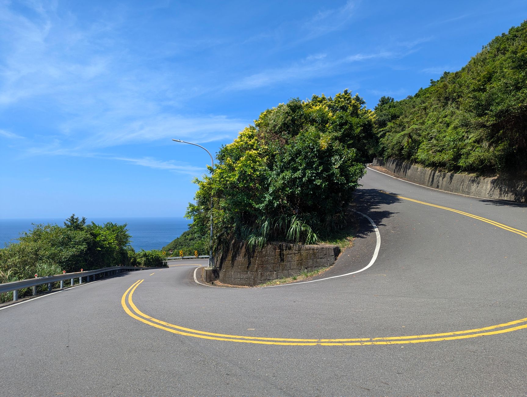 Winding scenic coastal road